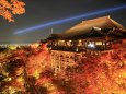 紅葉の京都・清水寺ライトアップ