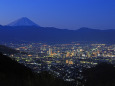 甲府の夜景と富士山