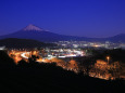 富士山と富士市の夜景