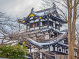 雪中の高田城三重櫓