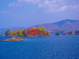 秋色の桧原湖