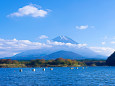 精進湖から 秋の富士山