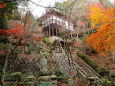 湖南三山善水寺・不動堂と紅葉