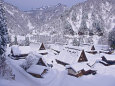 世界遺産 五箇山の雪景色