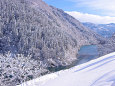 五箇山 庄川沿いの雪景色