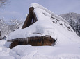 五箇山 雪晴れの朝