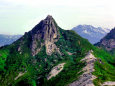 烏帽子岳と立山、剱岳