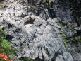 飛水峡の岩肌
