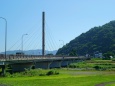 日野川に架かる万代橋