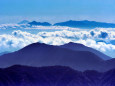西穂高からの富士山と南アルプス