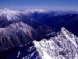 槍ヶ岳から望む立山後立山の山々