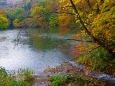 秋の十二湖 鶏頭場の池