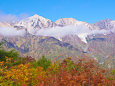 黒菱平から白馬三山