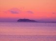 江ノ島と富士山の夕暮れ