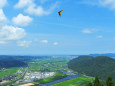 夏 ハングライダー 鳥取平野