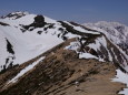 大天井岳と立山を望む