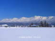 冬晴れの十勝岳連峰