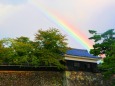 松江城と虹