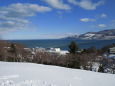 雪と海と青空と