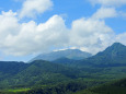 雲のかかる大山南壁