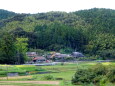 山村集落 稲収穫の季節