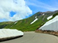 夏の乗鞍岳雪の壁