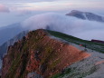 朝の白馬岳にて