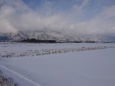 雪残る穂高連峰