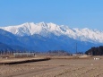 陽光浴びる白馬連峰