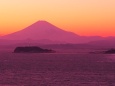 逗子から望む富士山の夕景