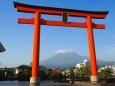 世界遺産センターから望む富士山