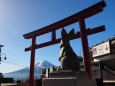 冬の河口湖天上山公園