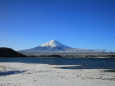 河口湖の雪