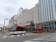 松山市駅と路面電車