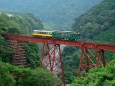 立野橋梁を行く気動車