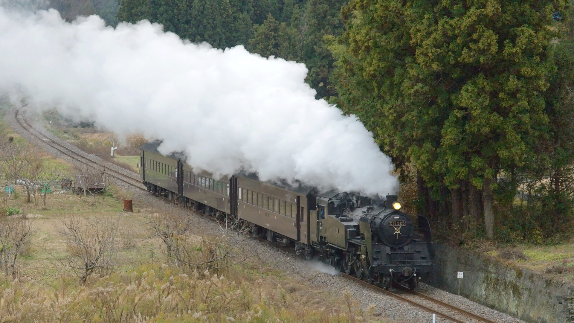 鉄道 蒸気機関車 白煙のsl列車 壁紙19x1080 壁紙館