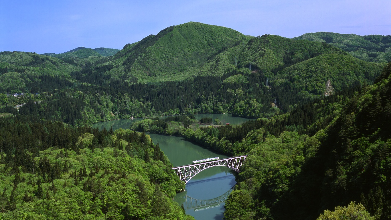 鉄道 気動車 絶景 只見線 壁紙1366x768 壁紙館