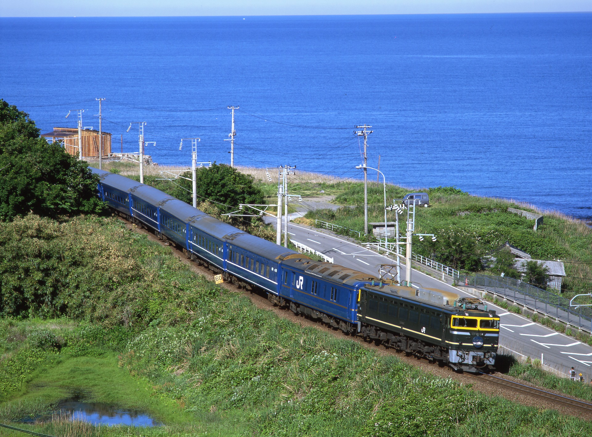 鉄道 > 電気機関車「日本海と寝台特急「日本海」」壁紙1920x1418 - 壁紙館