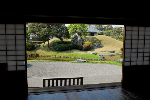 方丈から見える南庭園