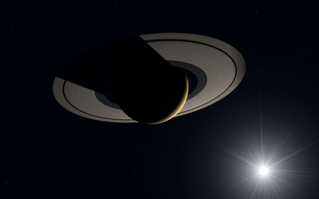土星の陰影