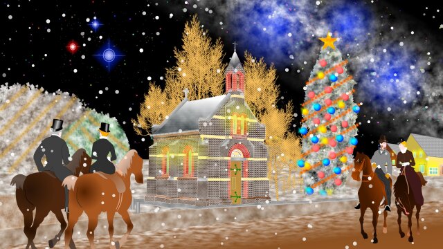 聖なる夜の小さな礼拝堂