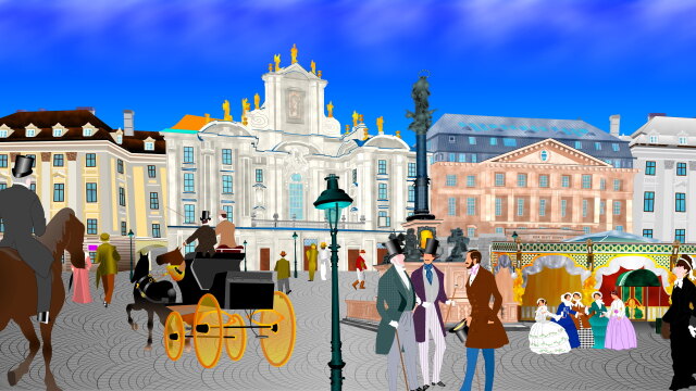 19世紀のアム ホフ広場