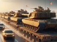 戦車の列