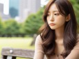 物思いにふけっている女性