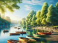 湖の岸辺