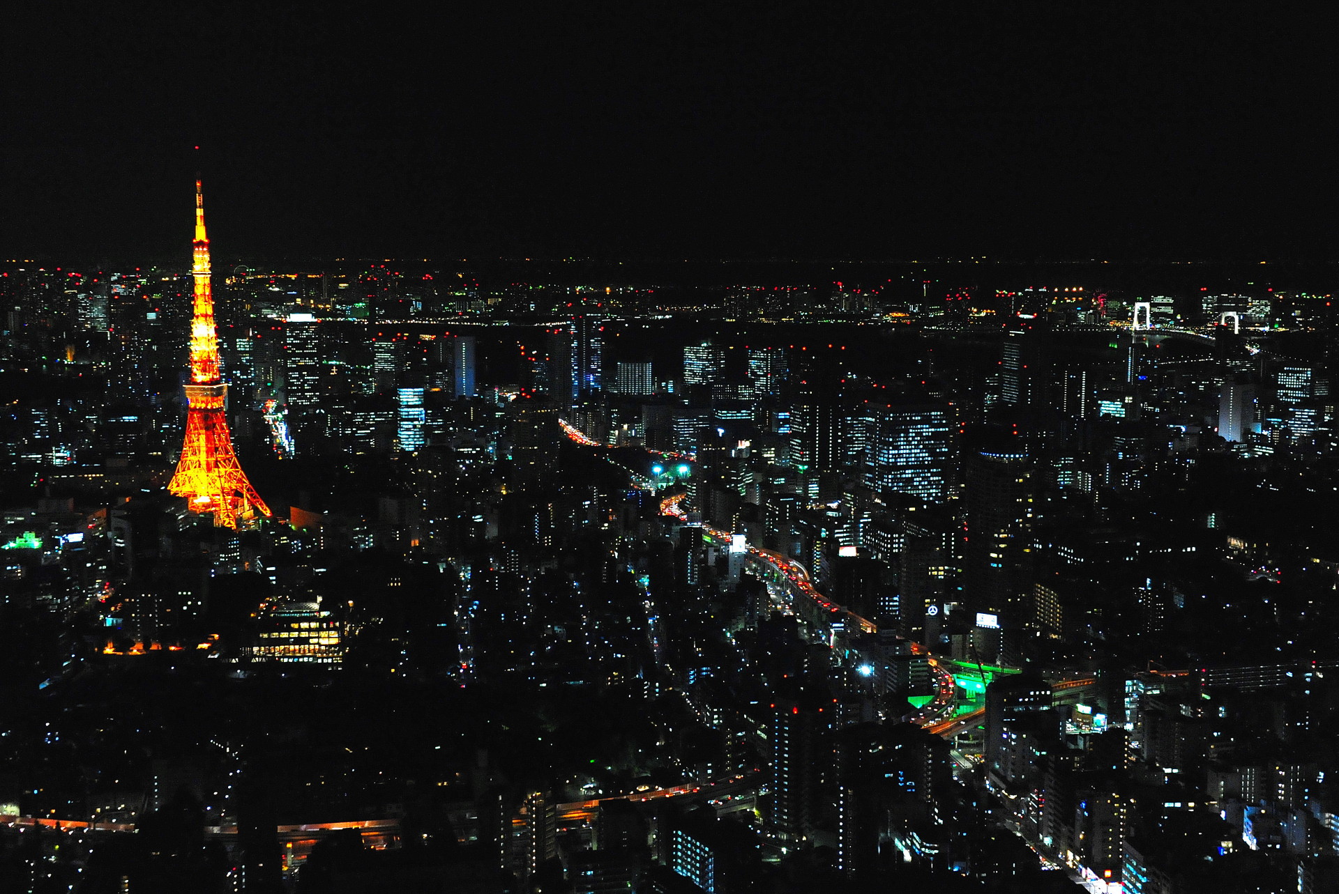 夜景 花火 イルミ これもまた東京夜景 壁紙19x12 壁紙館