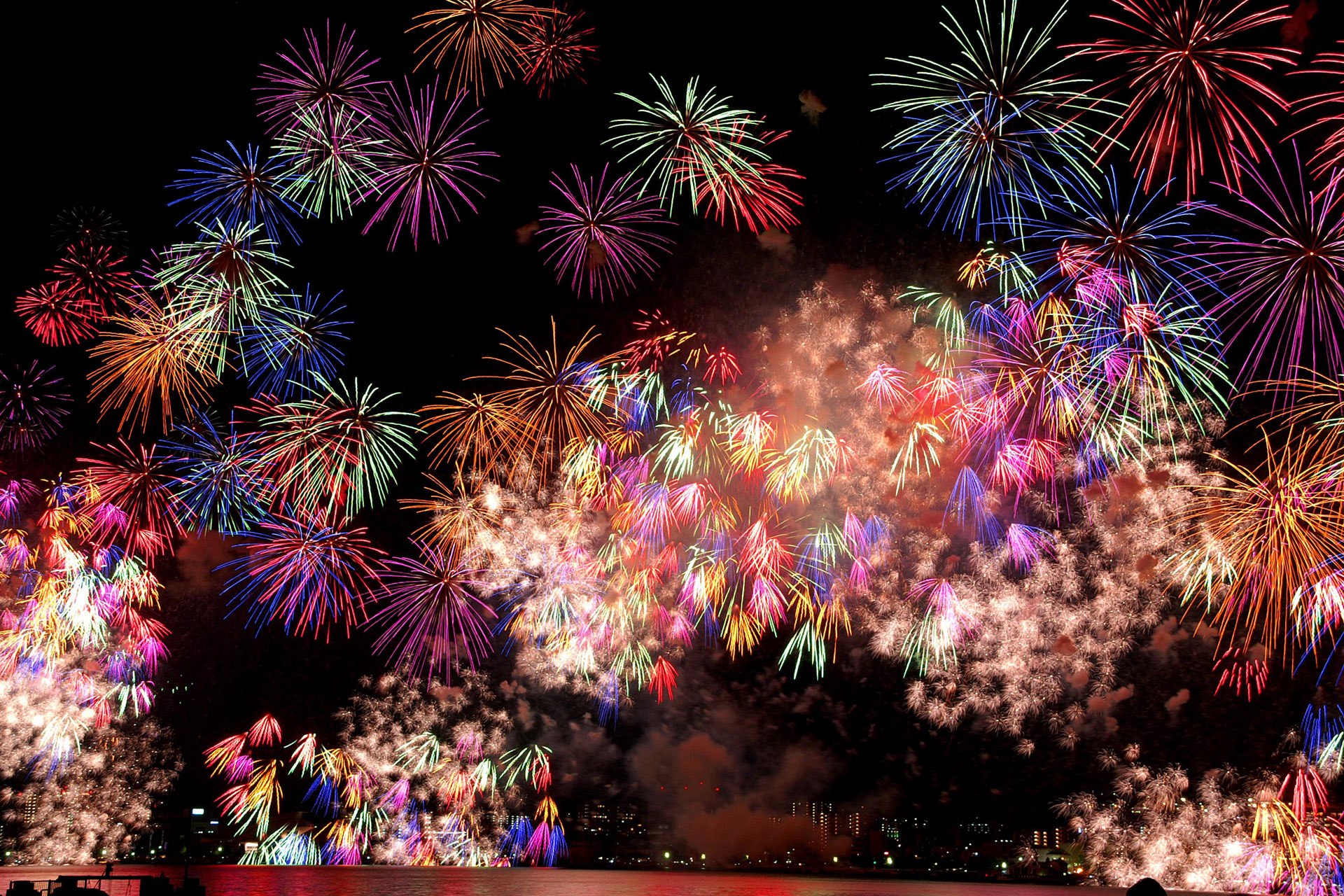 夜景 花火 イルミ 12びわ湖大花火 06 壁紙19x1280 壁紙館