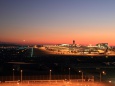 夕焼けの関西国際空港