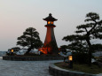 宍道湖畔・青柳楼の大灯籠