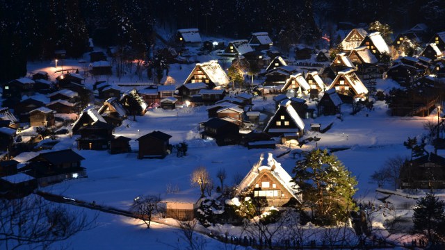 白川郷ライトアップ